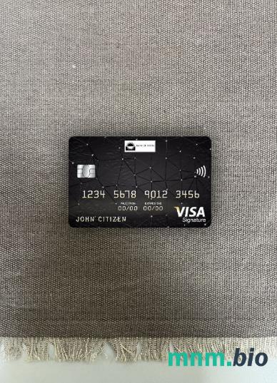 United Kingdom bank of Aston visa signature card wygląd fotograficzny skan PSD + zdjęcie